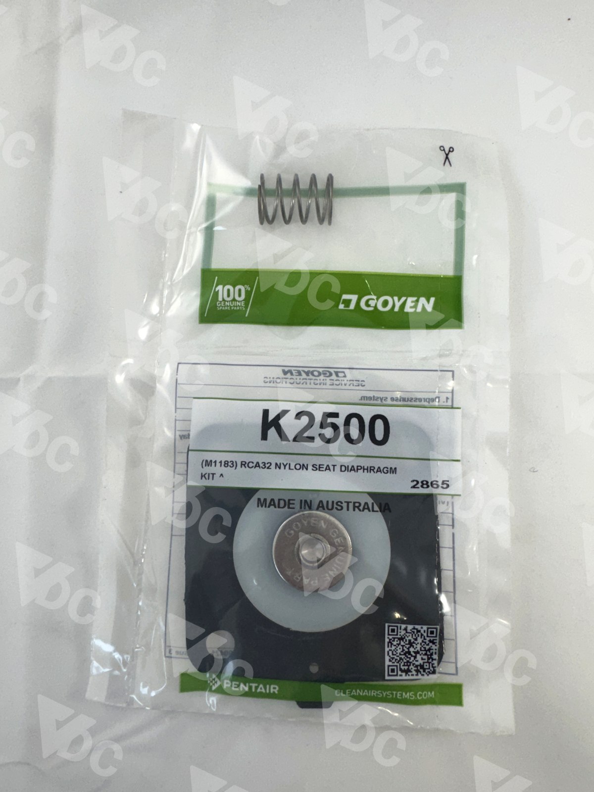 K2500 · RCA25 diaphragm kit