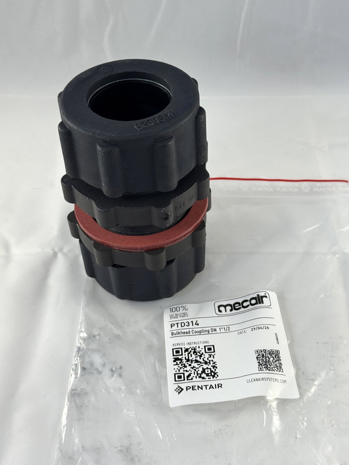 Mecair PTD314 bulkhead coupling 1 1/2 inch