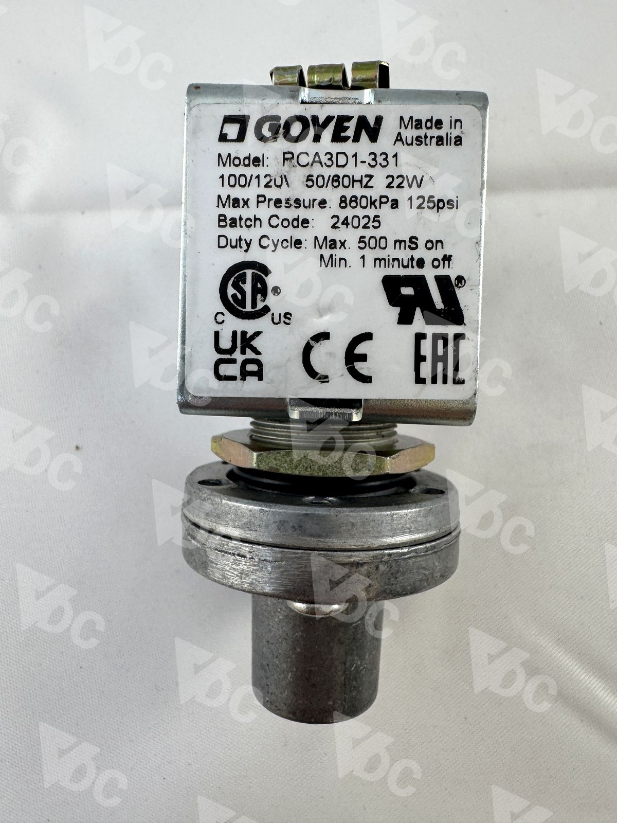 RCA3D1-331 · Goyen 1-station pilot enclosure, 240 V AC, photo 1
