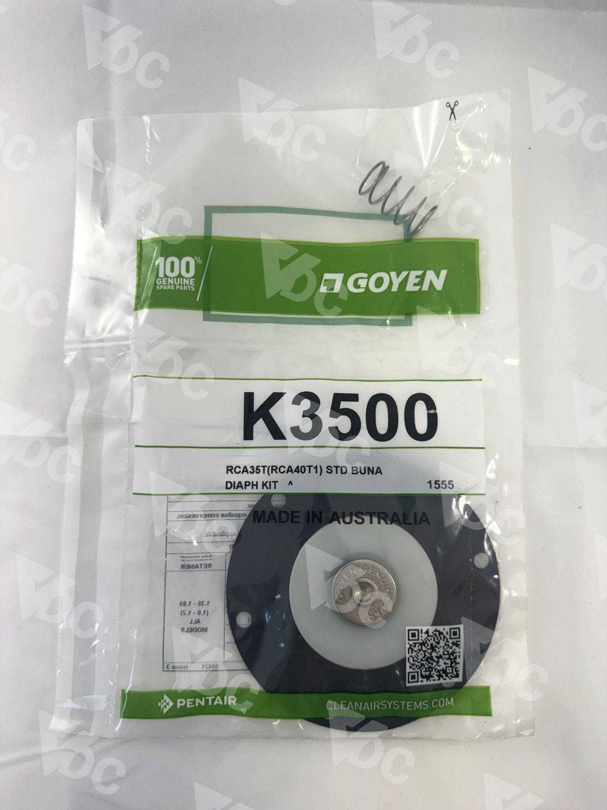 K3500 · RCA35 diaphragm kit