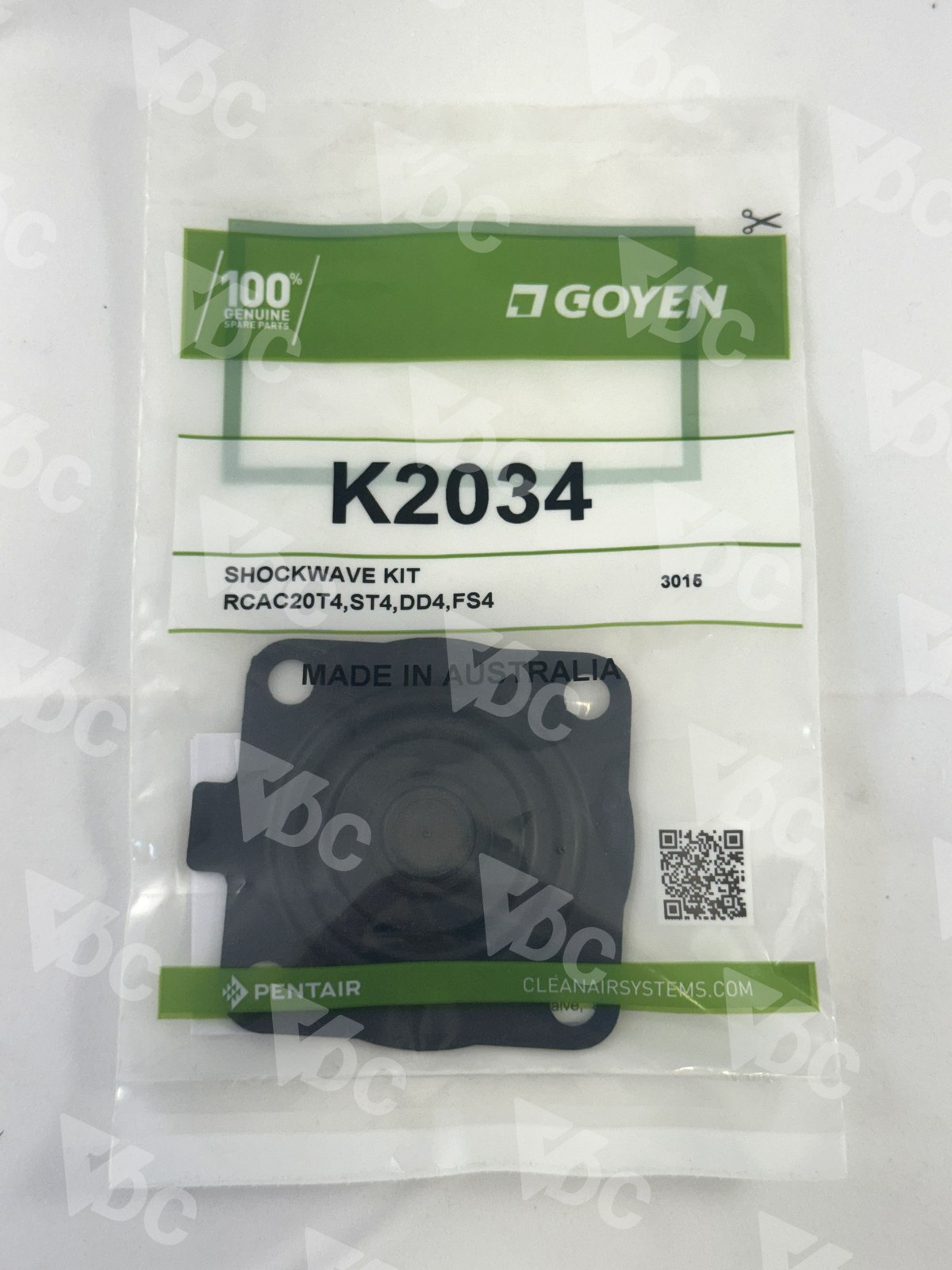 K2034 · RCA20 low-temperature diaphragm kit