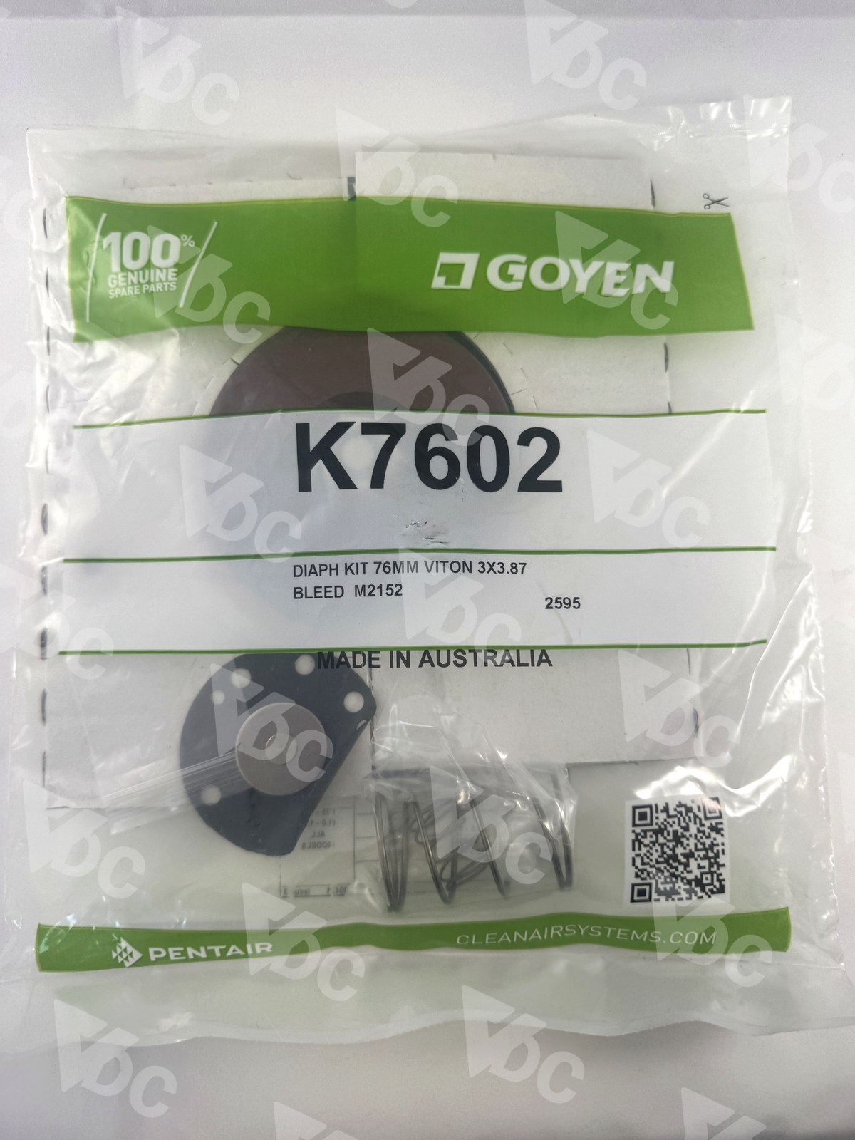 K7602 · RCA76 heavy-duty diaphragm kit